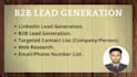 provide b2b and linkedin leads for grows sales