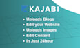 upload blogs and edit your kajabi website in 24 hrs