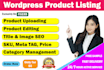 do wordpress data entry and woocommerce product listing