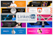 create professional linkedin background header, cover, banner design