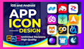design modern app logo and android ios app icon