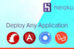 deploy your any application on heroku