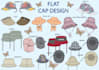 do flat design clothing, cap, bag, and tech pack design