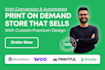 build print on demand store with woocommerce wordpress