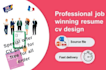 transform your CV on a professional job winning resume CV design