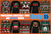 do creative christmas sweater and sweatshirt design