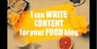 write food related blog and web content