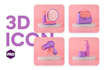 create custom 3d icon illustration for your website and app