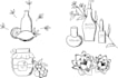 create custom hand drawn icons set and doodle illustration