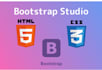 create responsive web pages using bootstrap studio