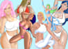 design, illustrate super sexy pin up cartoon character art