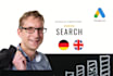 setup a google campaign for you in german or english