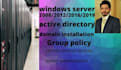 configure windows server, active directory, domain installation