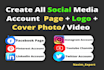 social media page creator for business with logo cover