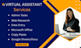 be your professional virtual assistant for web research, data entry or any task