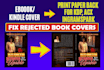 convert kindle or ebook cover to KDP print paperback book cover