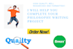 help you complete your philosophy writing project