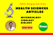 write microbiology, virology and mycology articles