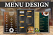 design restaurant menu and digital menu board