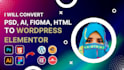 convert PSD to HTML and wordpress with responsive design