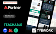setup thinkific, kajabi teachable, online course website and manage monthly