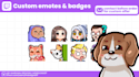 draw custom emotes and badges for twitch or discord
