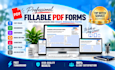 create fillable PDF or convert documents to fillable PDF in 4 hours
