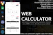 create custom web calculator or convert excel to a web calculator