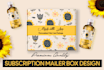 design creative mailer box and subscription box with mockup