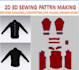 do 2d 3d sewing pattern making for your project