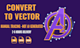 do manual vector tracing, redraw, convert image to vector