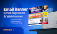 design professional email banner, signature and web banner