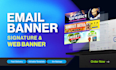 design professional email banner, signature and web banner