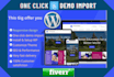 install wordpress and demo site upload