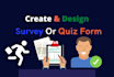 make website online quiz, survey form or questionnaires