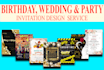 design wedding, birthday, event, party invitation card
