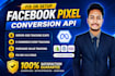 setup facebook pixel conversion API, meta pixel and server side tracking