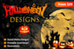 design halloween party poster, flyer and banner