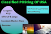 do classified posting service USA
