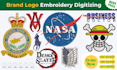 convert your brand logo into an embroidery machine file