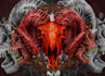 create a fantasy and dark illustration