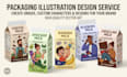 design custom product packaging and label illustration for your brand