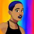 draw a digital stylized portrait