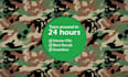 create camouflage seamless pattern in 1 day