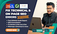 fix broken links, canonical, sitemap,  semrush, ahref, search console errors