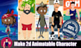 design custom vector illustrations for animation, website, app