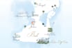 draw beautiful custom illustrated watercolour map of any places