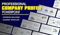 design powerpoint for the company profile, professional and modern design