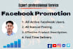 do facebook promotion in USA