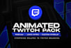design twitch logo, stream animated overlay twitch stream package screens panels